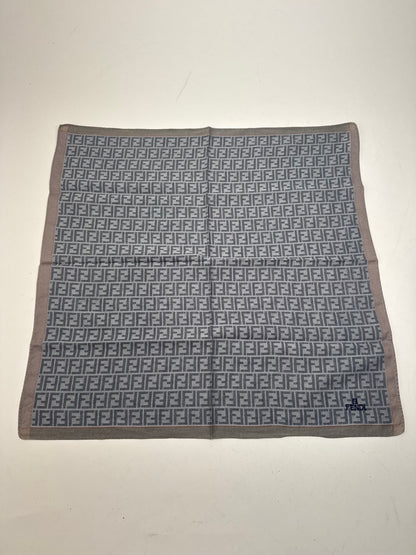 Vintage Fendi Monogram Scarf Brown Grey