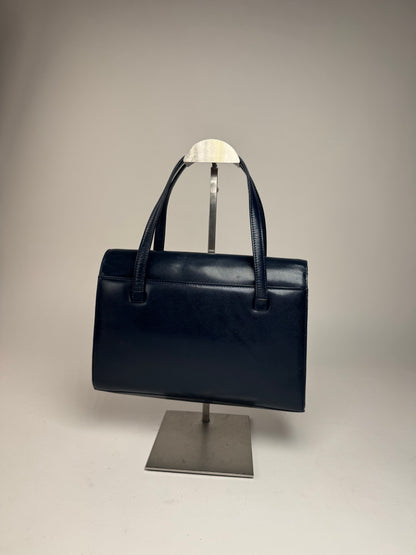 Vintage Givenchy Leather Handbag Navy