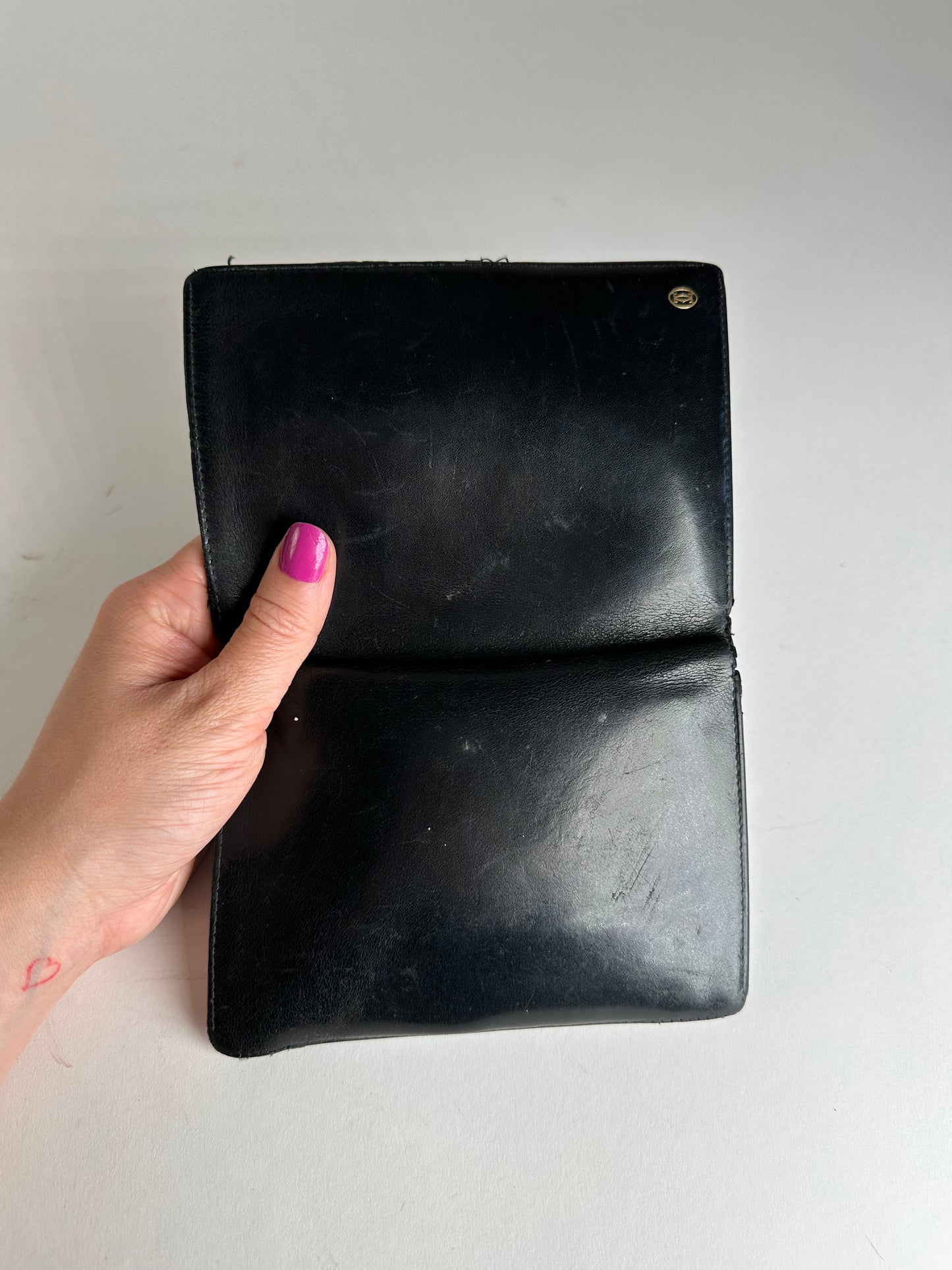 Vintage Cartier Leather Card Holder Black