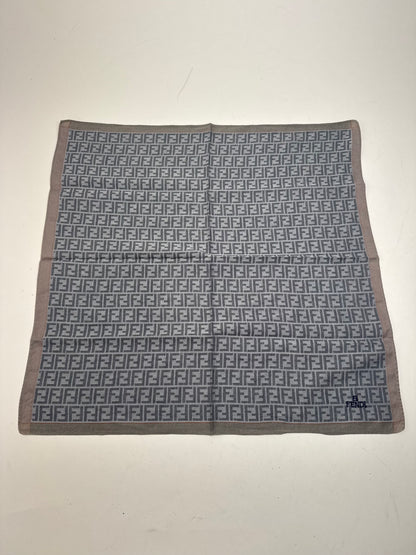 Vintage Fendi Monogram Scarf Brown Grey