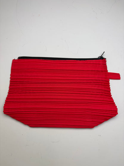 Vintage Issey Miyake Pleats Please Cosmetic Pouch Red Black