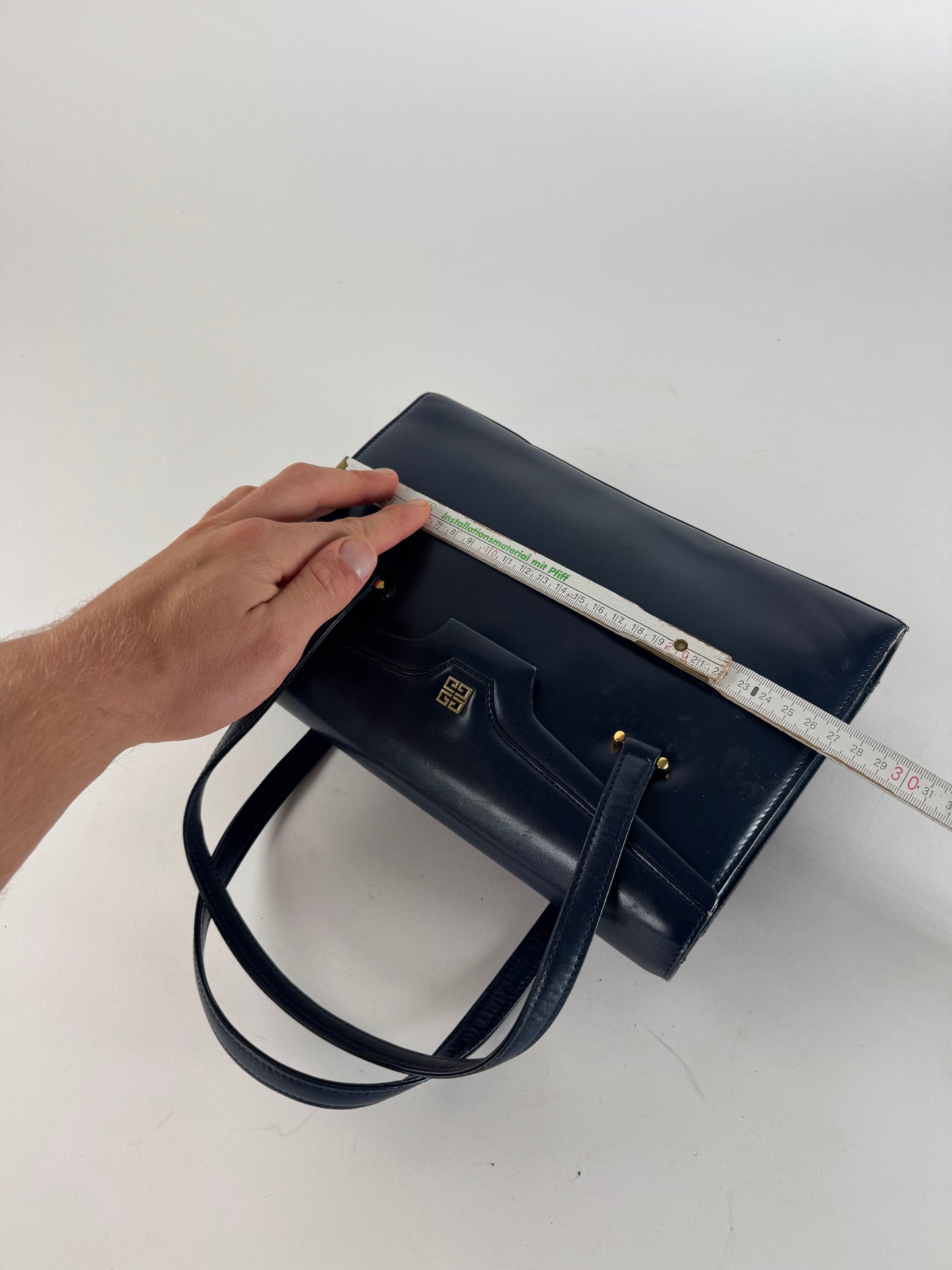 Vintage Givenchy Leather Handbag Navy