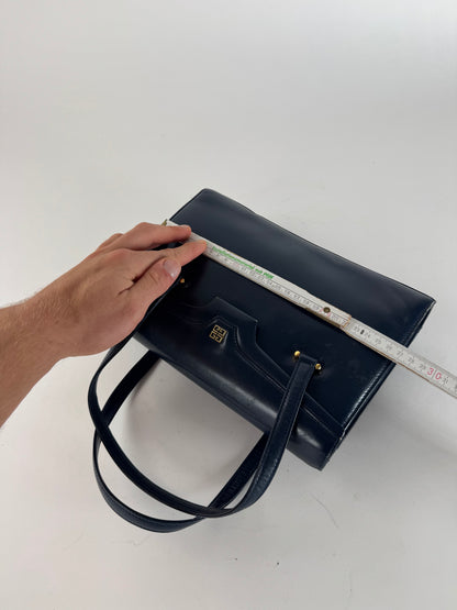 Vintage Givenchy Leather Handbag Navy