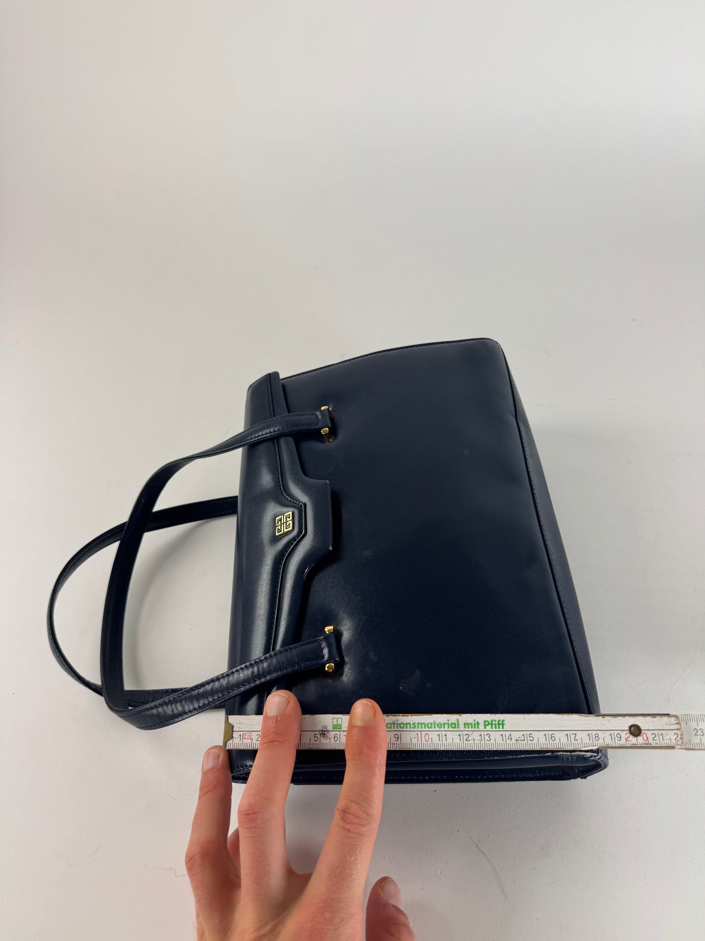 Vintage Givenchy Leather Handbag Navy