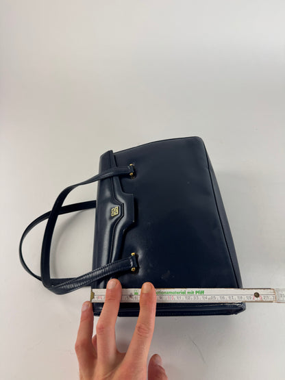 Vintage Givenchy Leather Handbag Navy