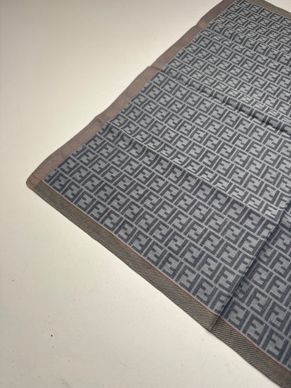 Vintage Fendi Monogram Scarf Brown Grey