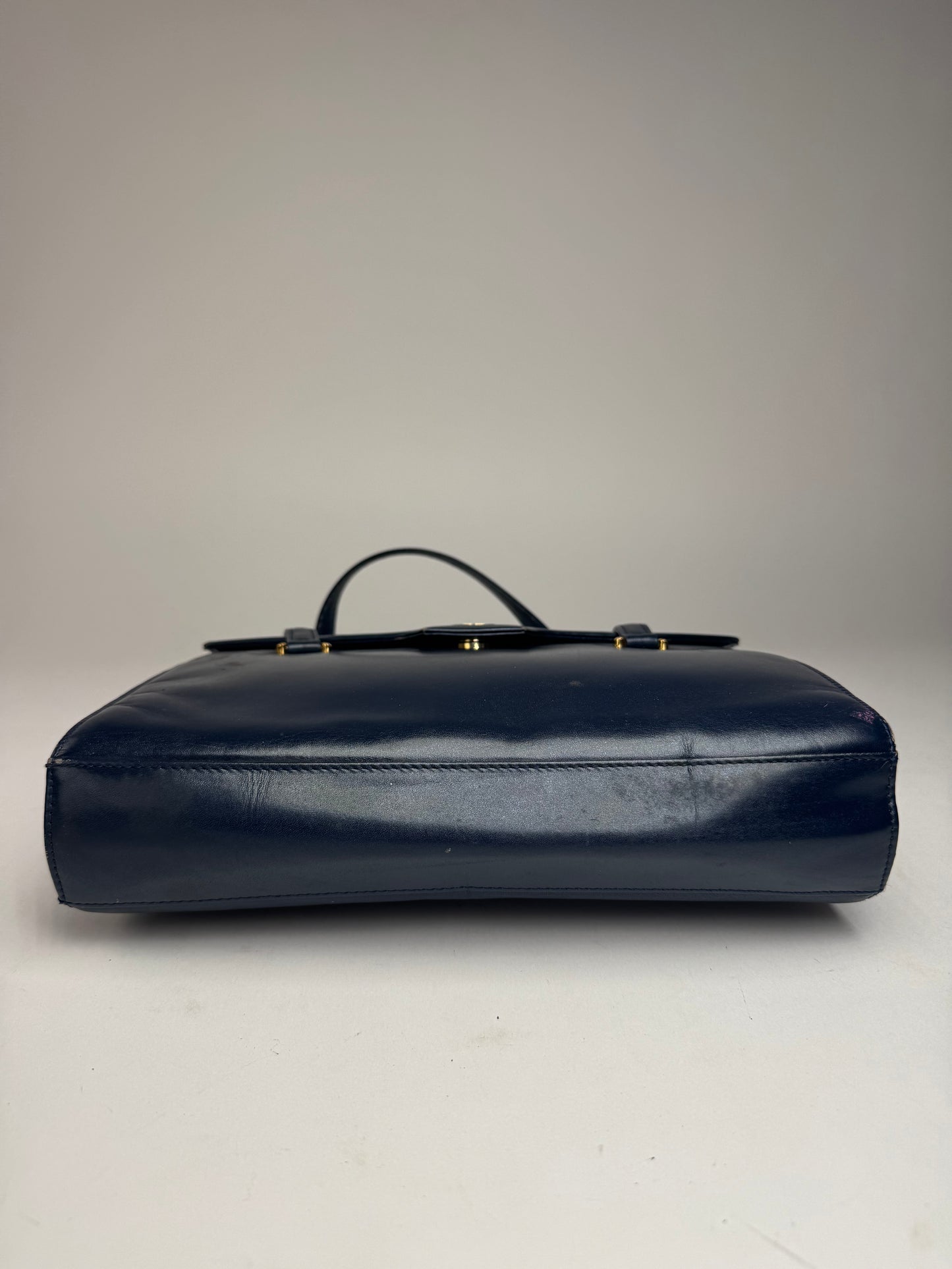 Vintage Givenchy Leather Handbag Navy