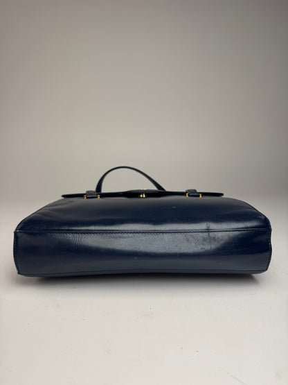Vintage Givenchy Leather Handbag Navy