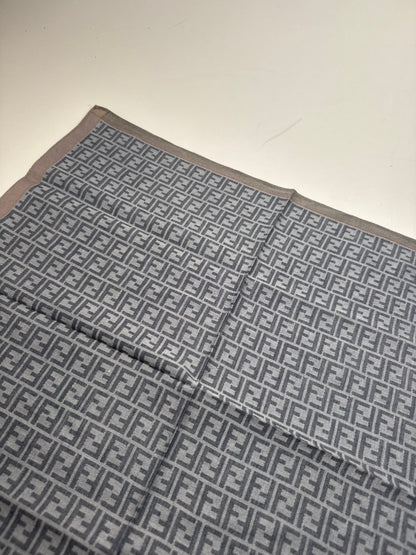 Vintage Fendi Monogram Scarf Brown Grey