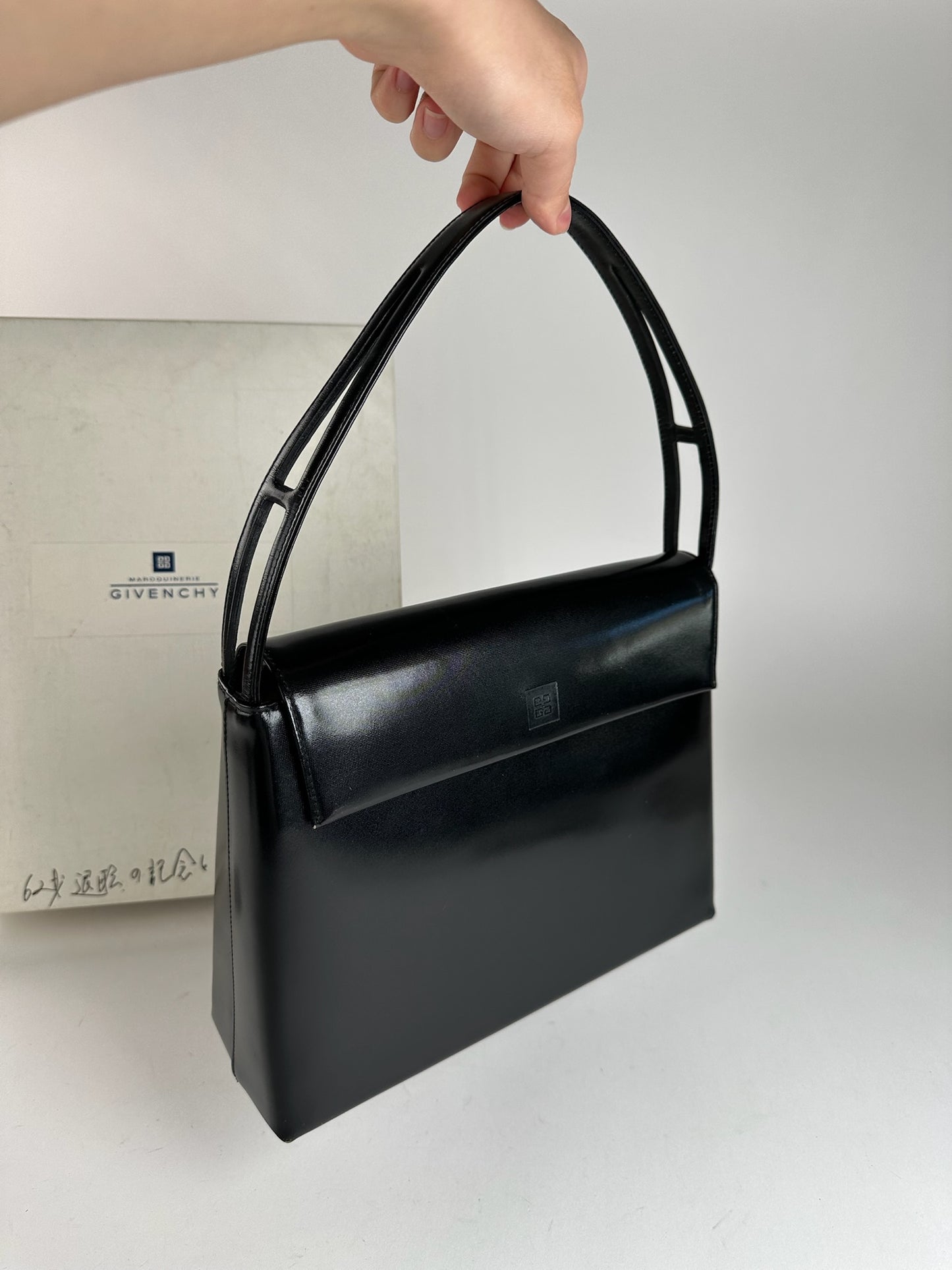 Vintage Givenchy Patent Leather 4G bag black