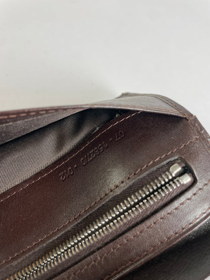 Vintage Fendi FF Monogram Canvas Bifold Wallet Brown Silver