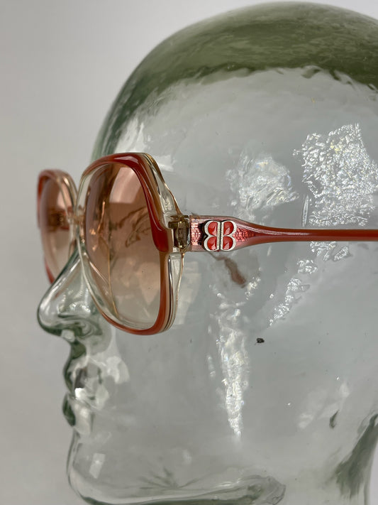 Vintage Balenciaga Oversized Sunglasses Red