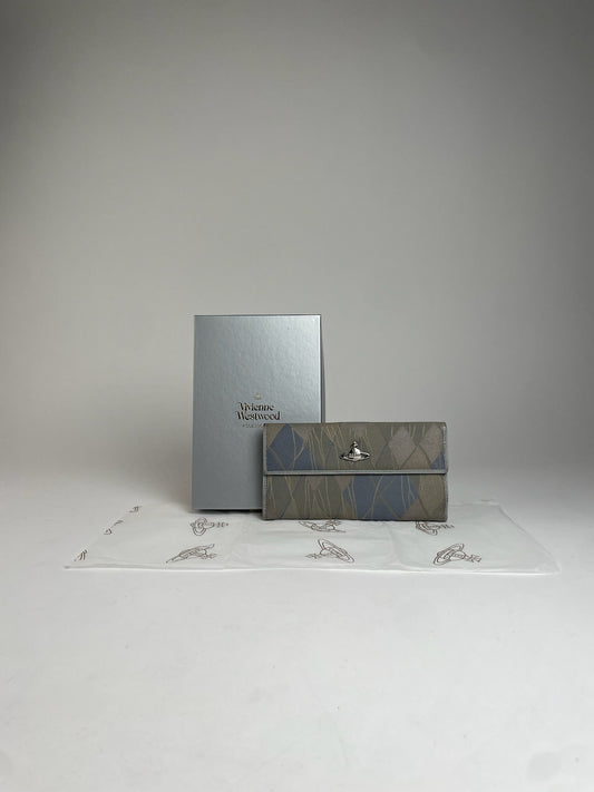 Vintage Vivienne Westwood Abstract Wallet Grey Blue