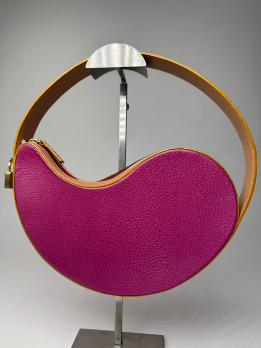 Vintage Etro Abstract Handbag Purple Brown