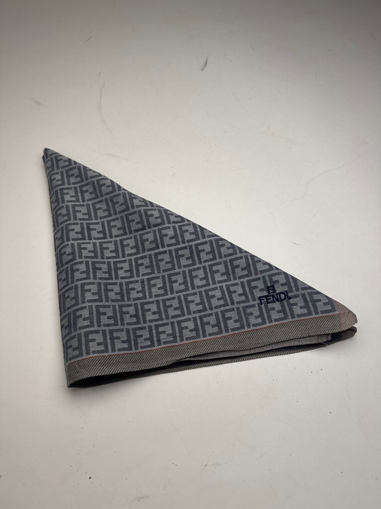 Vintage Fendi Monogram Scarf Brown Grey