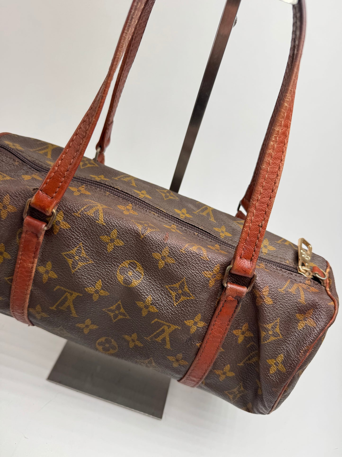 Sac vintage en cuir Louis Vuitton Monogram marron