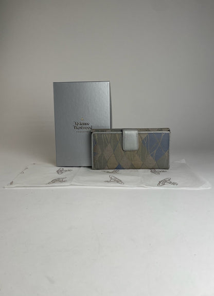 Vintage Vivienne Westwood Abstract Wallet Grey Blue
