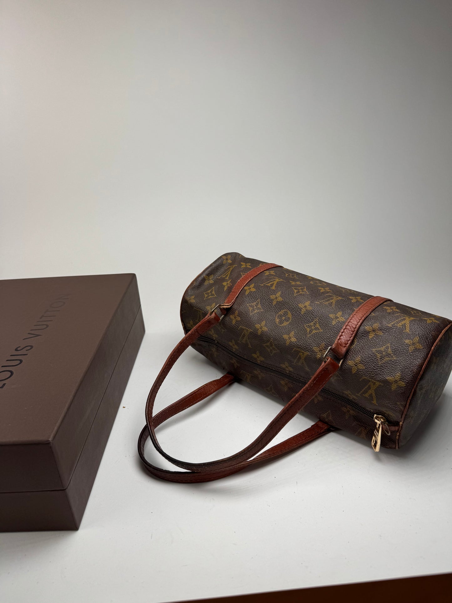 Sac vintage en cuir Louis Vuitton Monogram marron