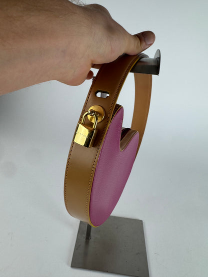 Vintage Etro Abstract Handbag Purple Brown