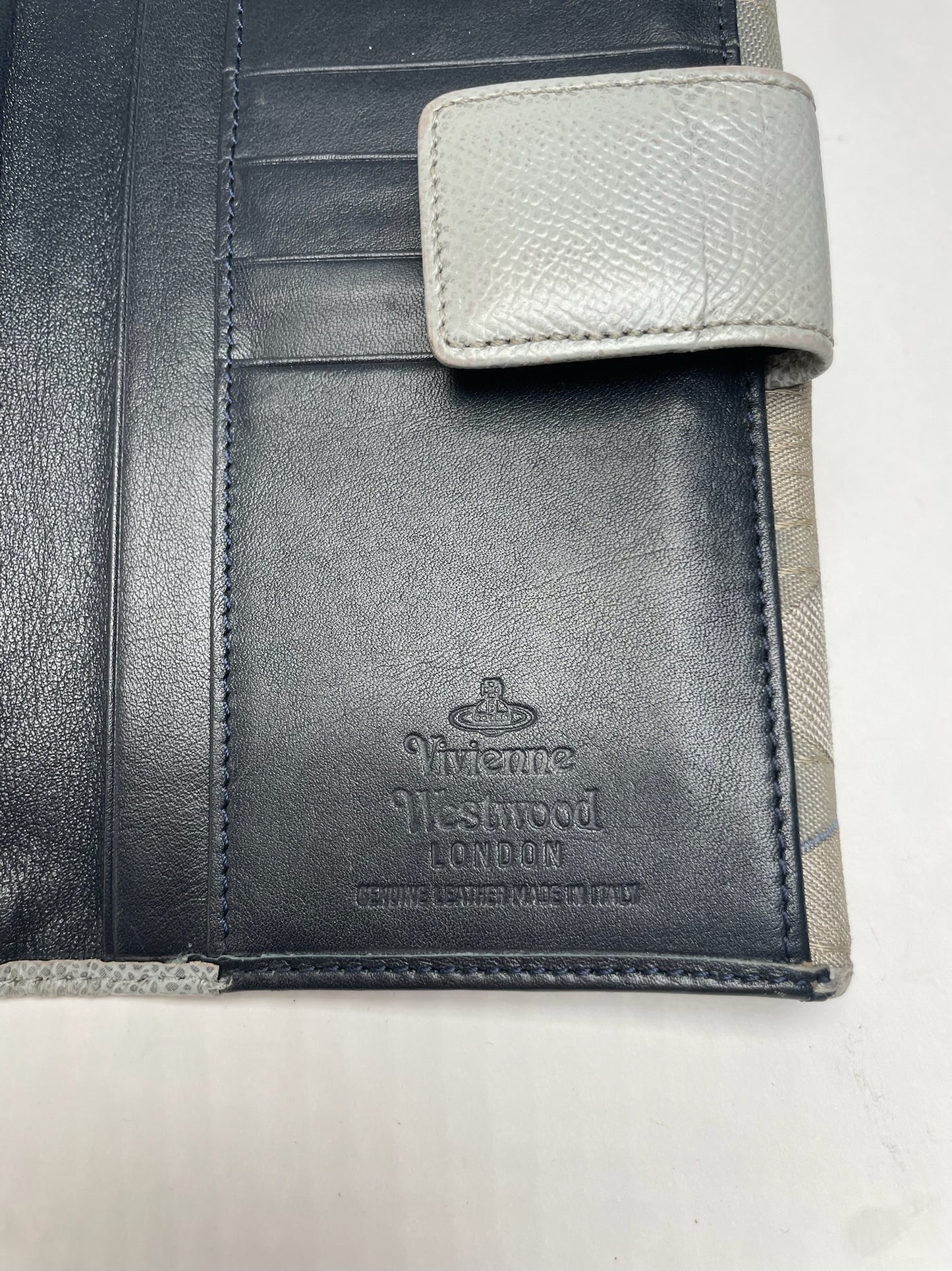 Vintage Vivienne Westwood Abstract Wallet Grey Blue