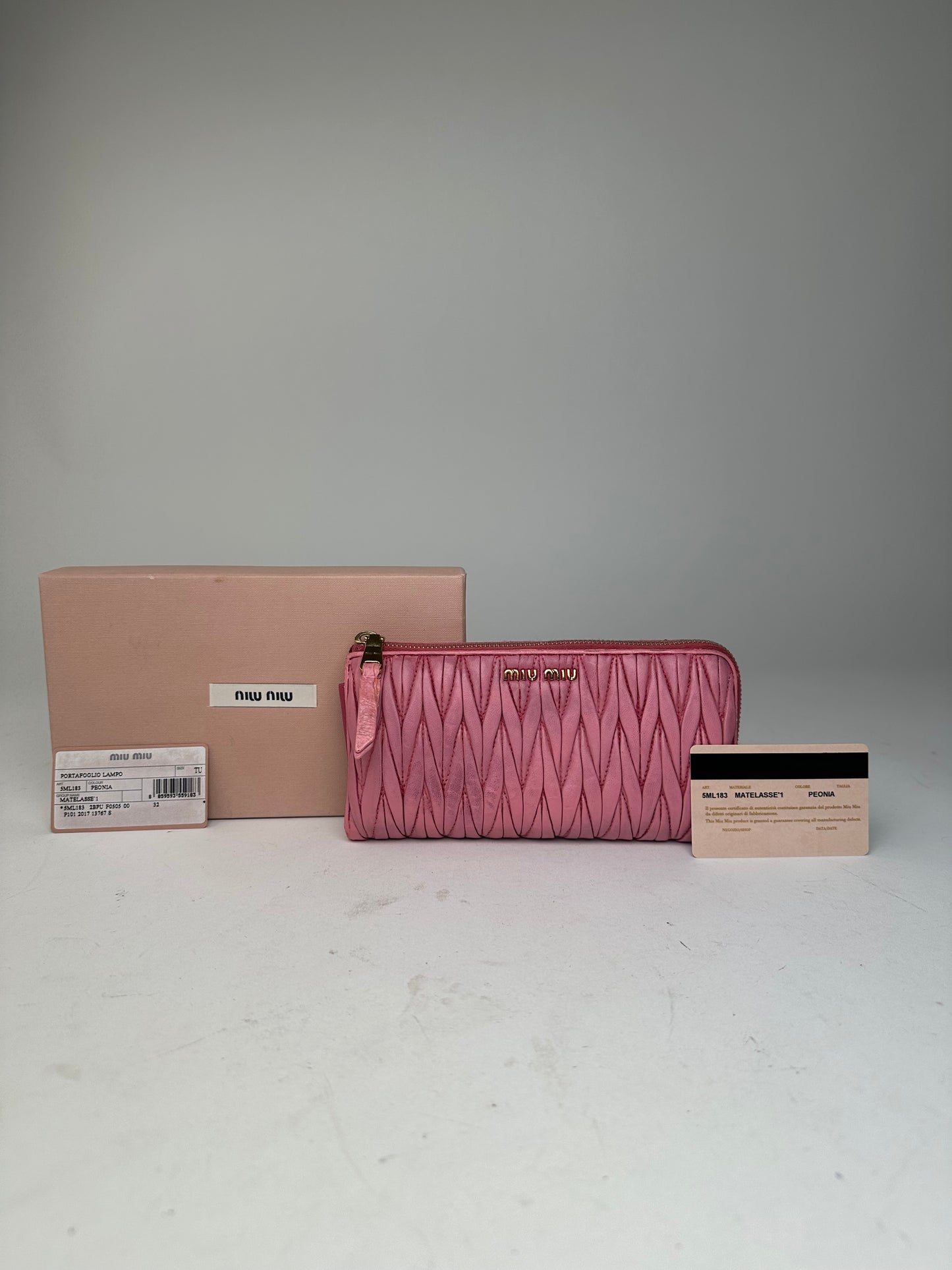 Vintage Miu Miu Quilted Wallet Pink