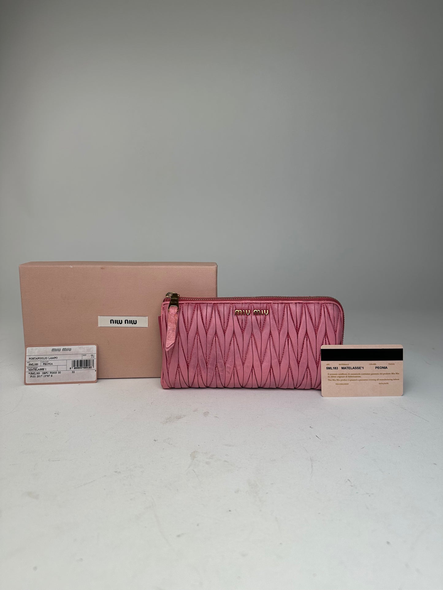Vintage Miu Miu Quilted Wallet Pink