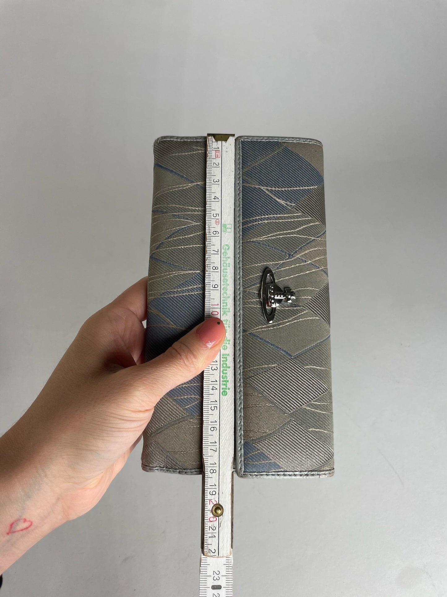 Vintage Vivienne Westwood Abstract Wallet Grey Blue