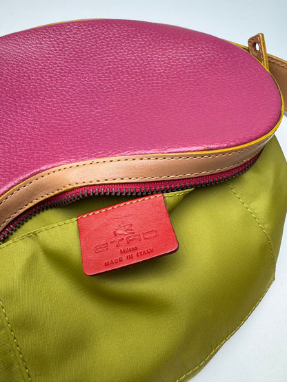 Vintage Etro Abstract Handbag Purple Brown