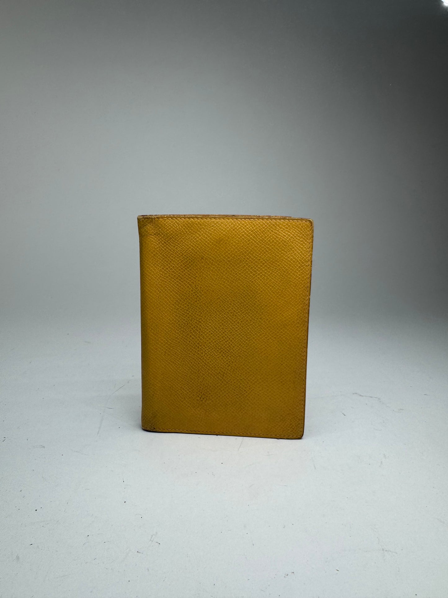 Vintage Hermes Leather Cardholder Yellow
