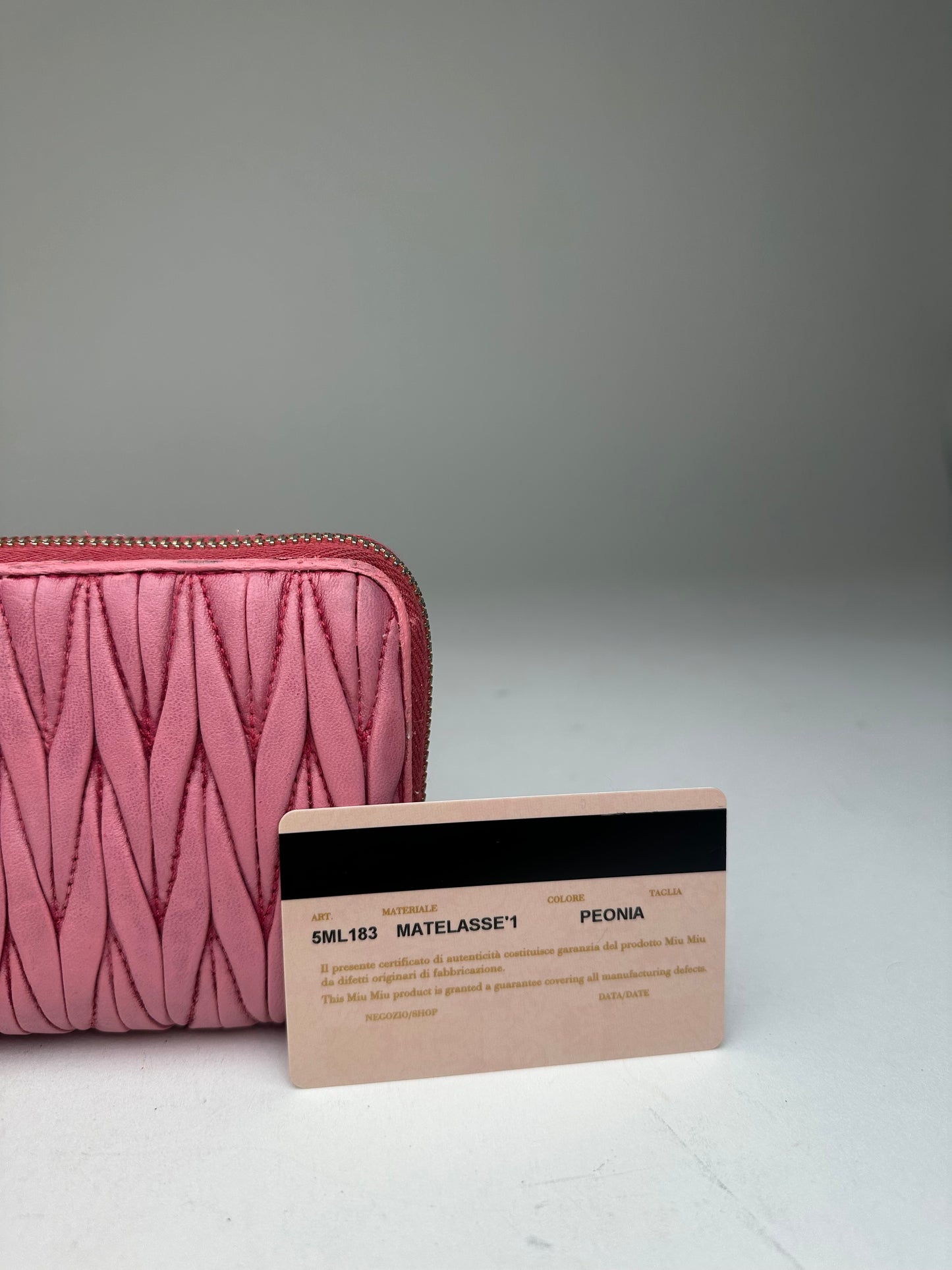 Vintage Miu Miu Quilted Wallet Pink