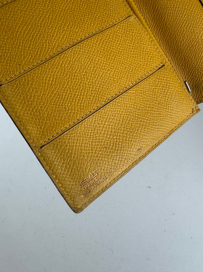 Vintage Hermes Leather Cardholder Yellow