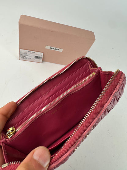 Vintage Miu Miu Quilted Wallet Pink