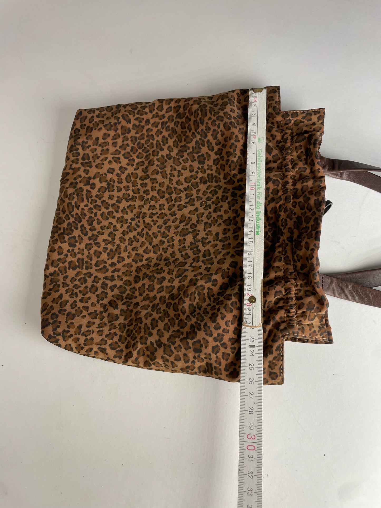 Vintage Bottega Veneta Leopard Polyester Handbag Brown