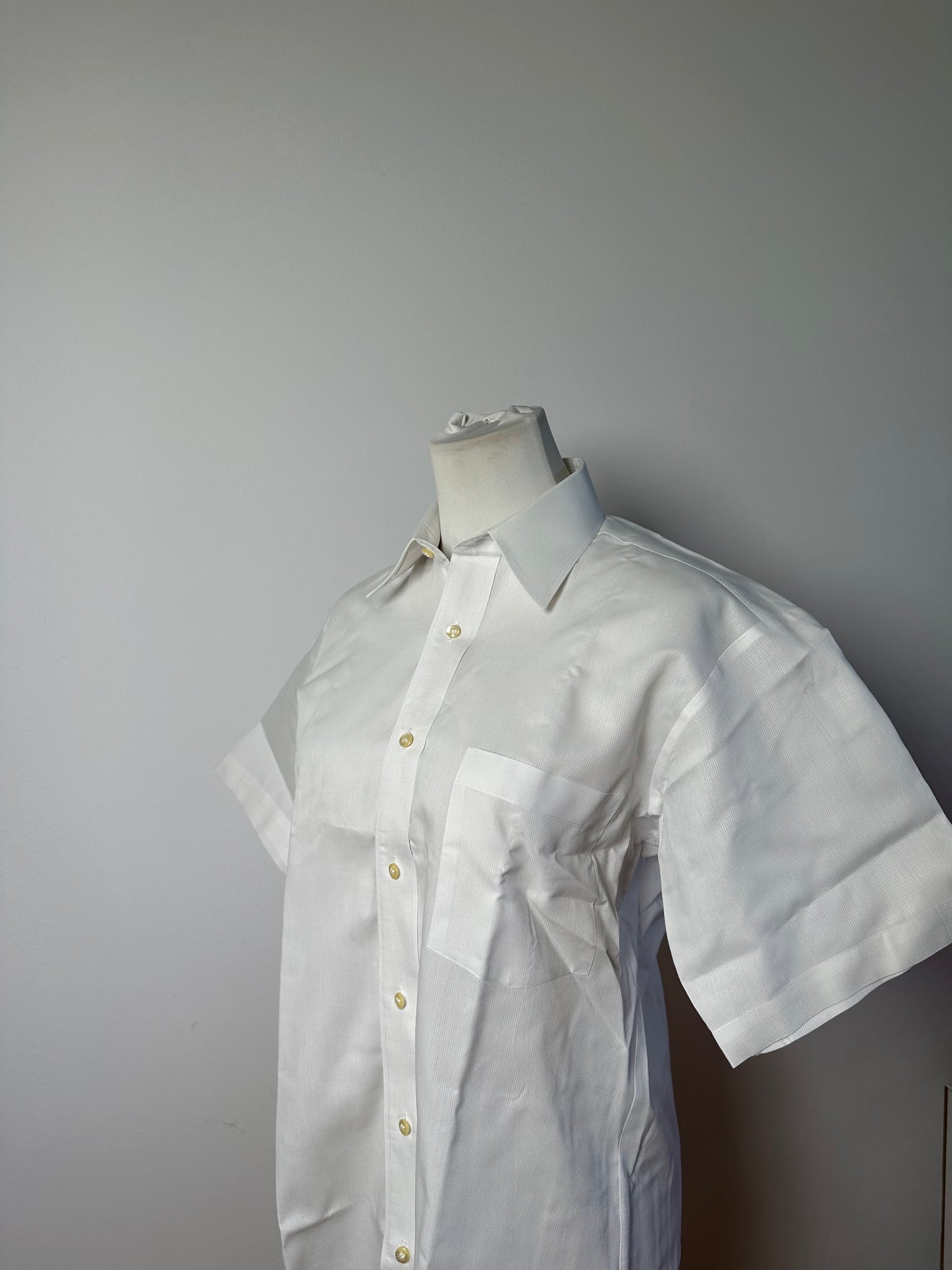 Vintage Mario Cotton Blend Short Sleeve Shirt White L
