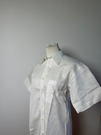 Vintage Mario Cotton Blend Short Sleeve Shirt White L