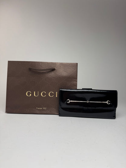 Vintage Gucci Patent Leather Wallet black
