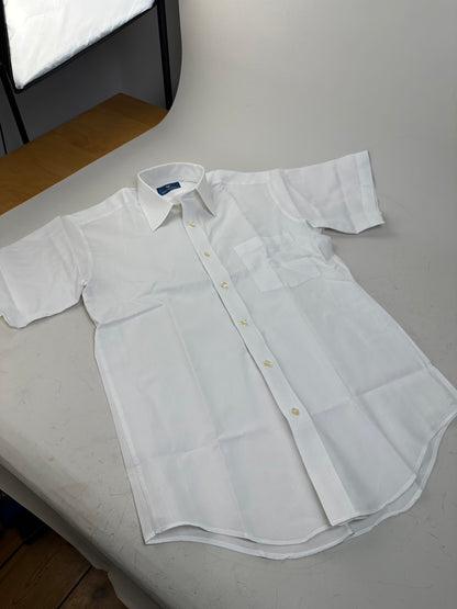 Vintage Mario Cotton Blend Short Sleeve Shirt White L