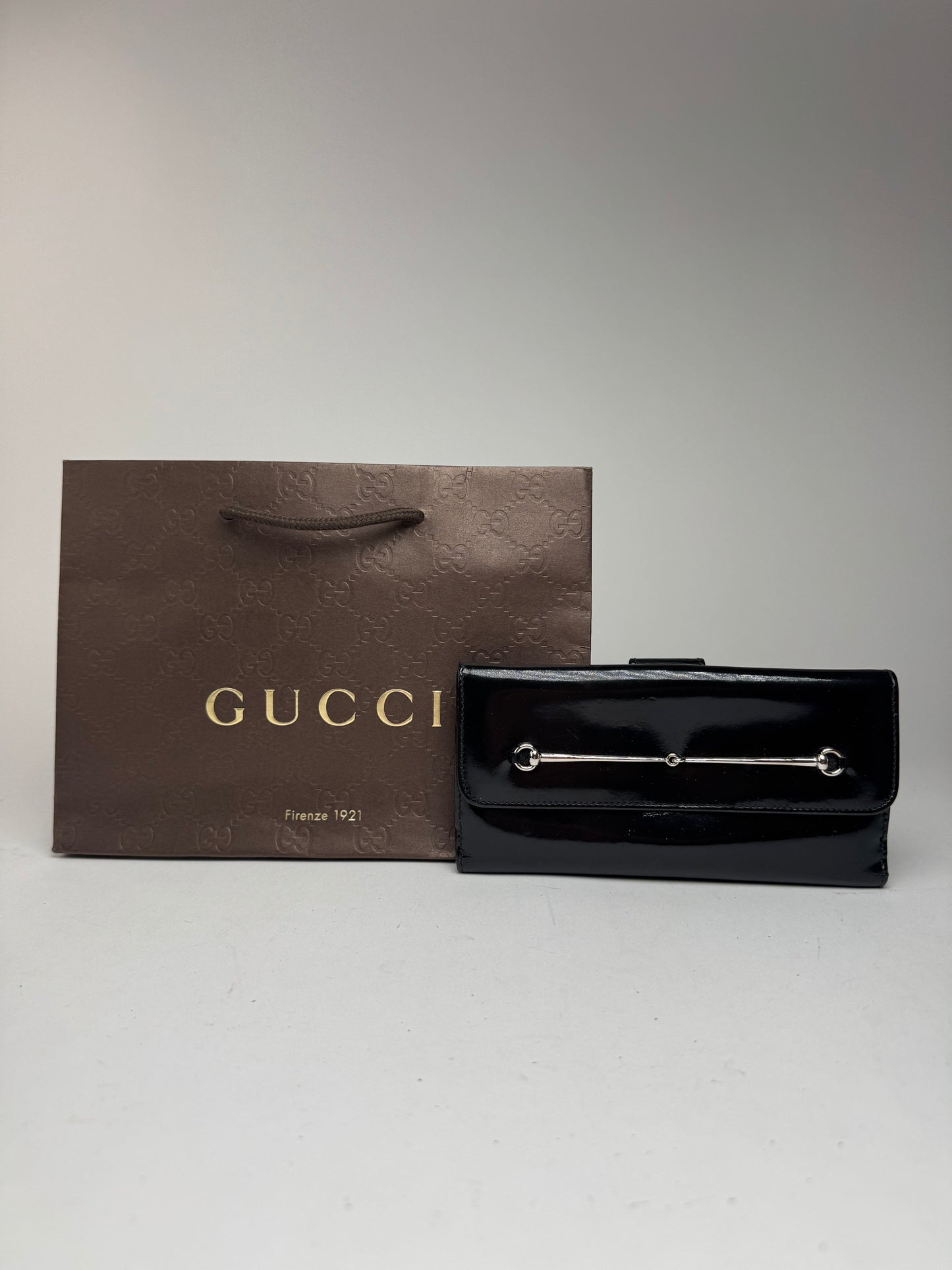 Vintage Gucci Patent Leather Wallet black