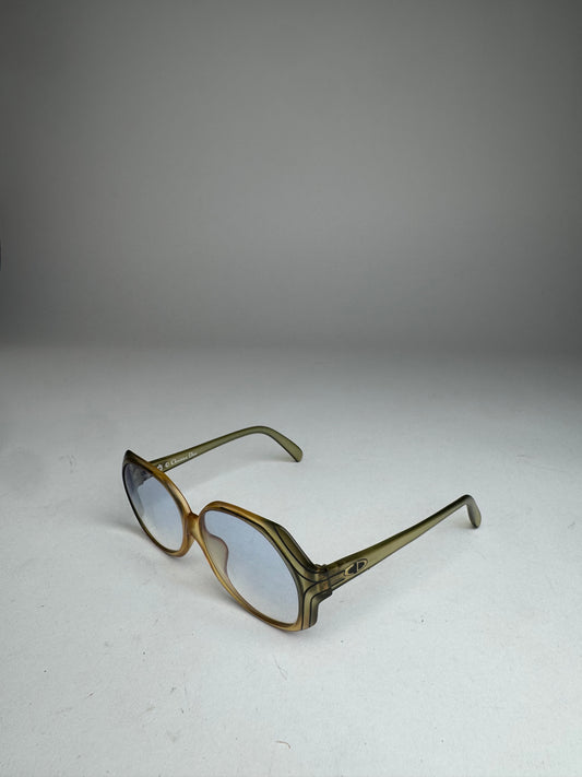 Vintage Dior Sunglasses Yellow Blue