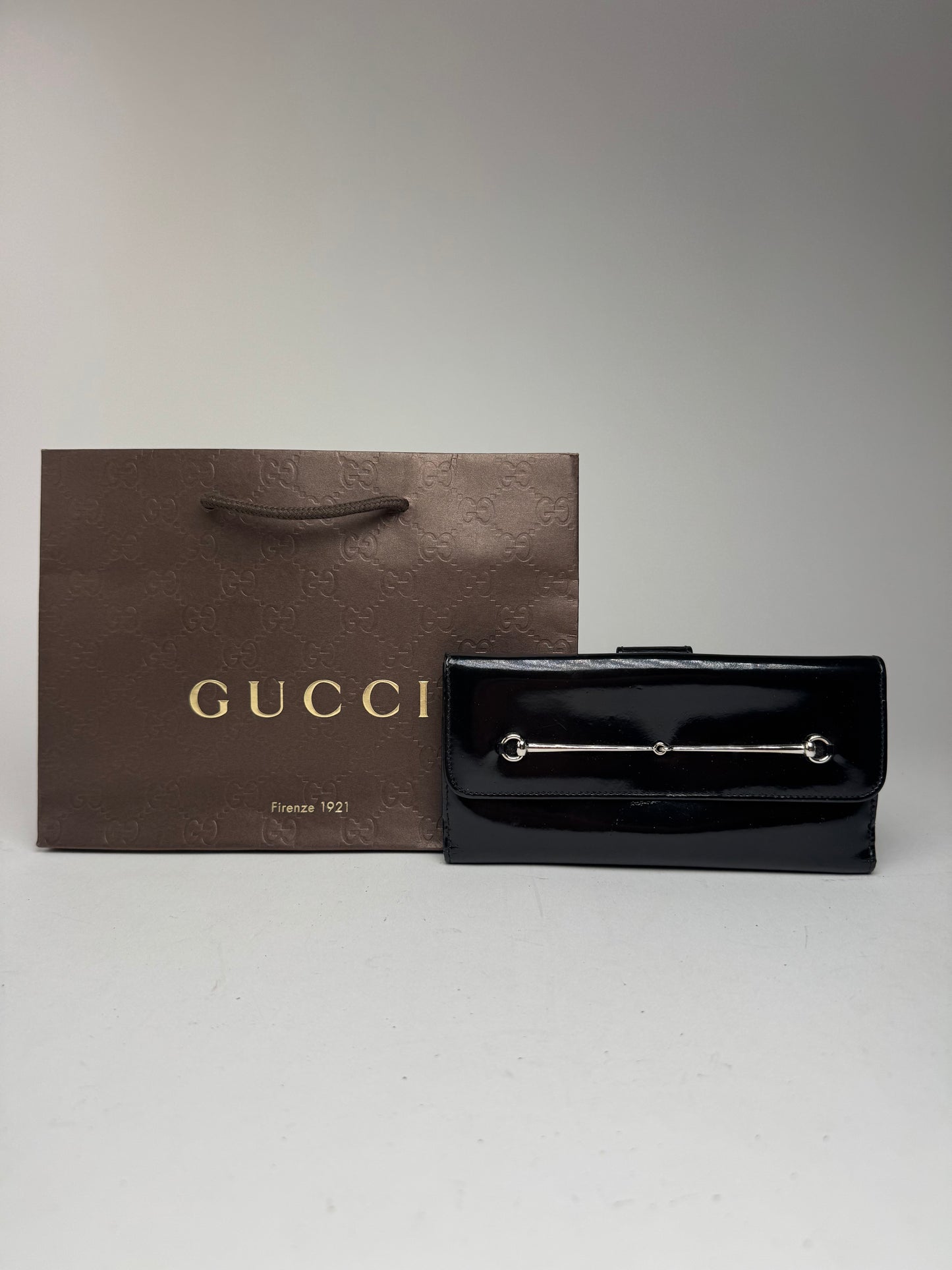 Vintage Gucci Patent Leather Wallet black