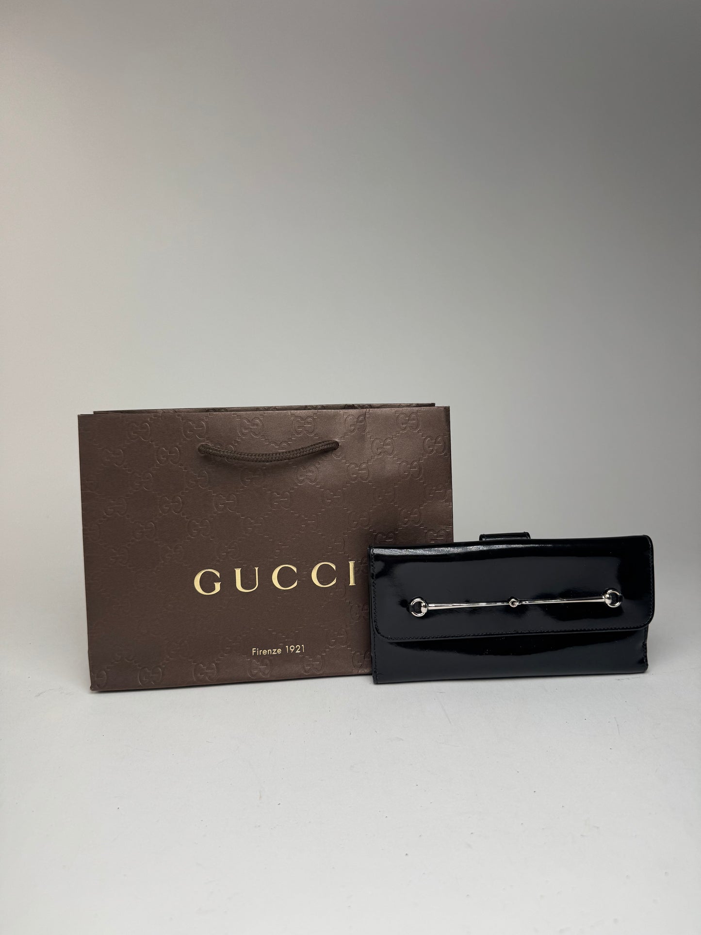 Vintage Gucci Patent Leather Wallet black