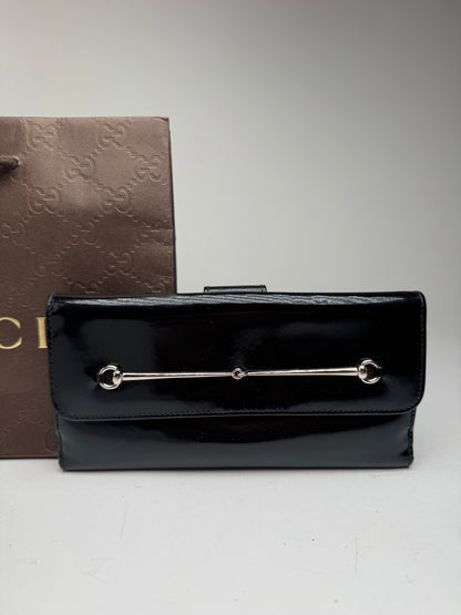 Vintage Gucci Patent Leather Wallet black