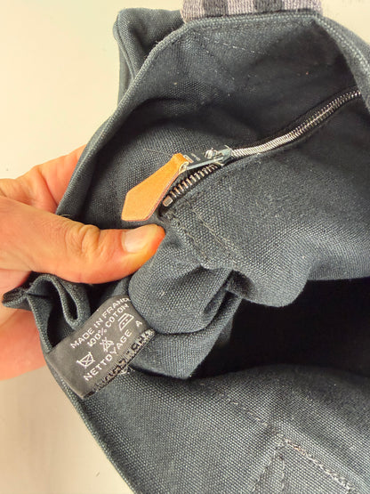 Vintage Hermes Net à Porter Cotton Tote Black Silver