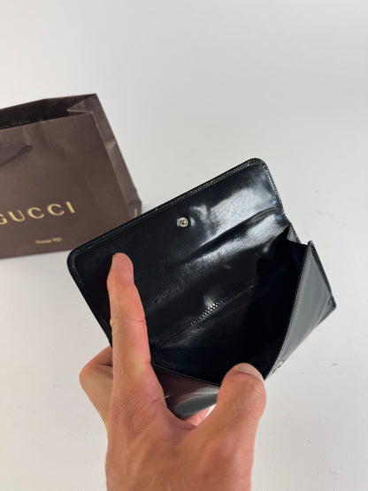 Vintage Gucci Patent Leather Wallet black