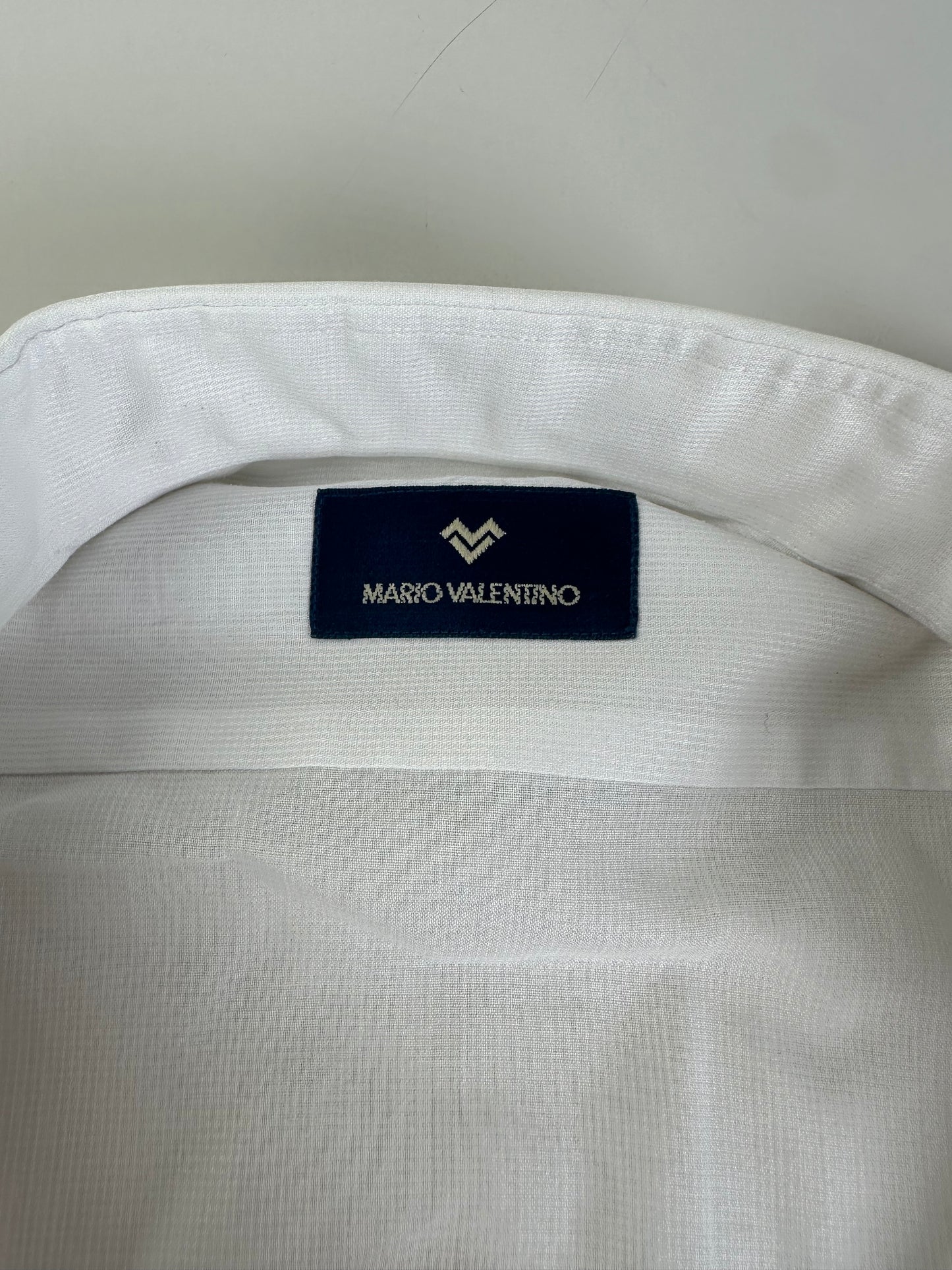 Vintage Mario Cotton Blend Short Sleeve Shirt White L