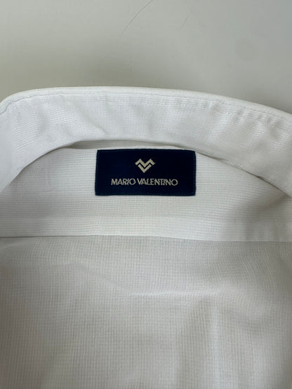 Vintage Mario Cotton Blend Short Sleeve Shirt White L