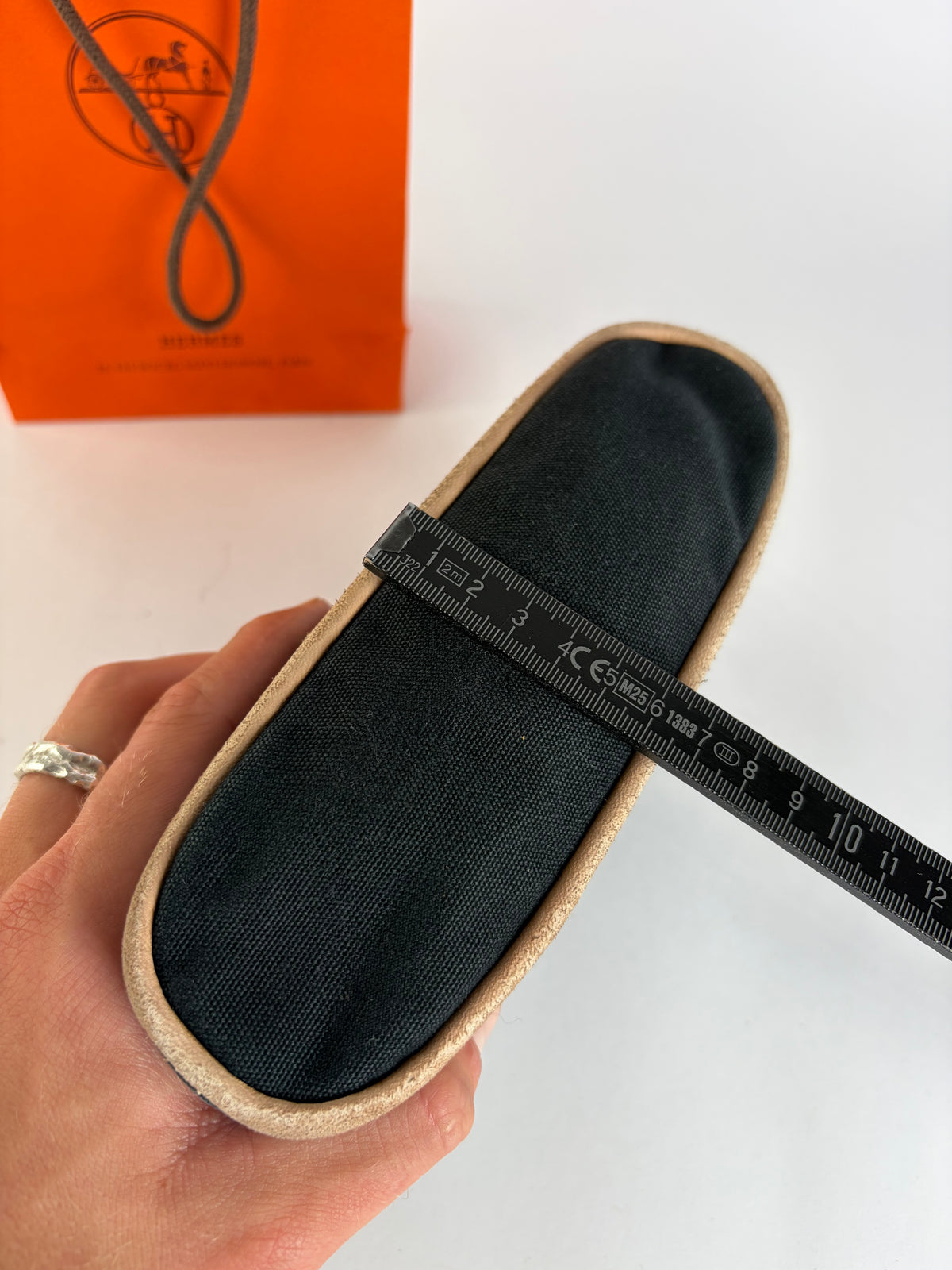 Vintage Hermès Canvas Cosmetic Pouch Black Silver