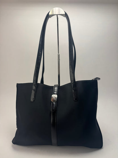 Sac Courreges vintage en cuir et polyester noir