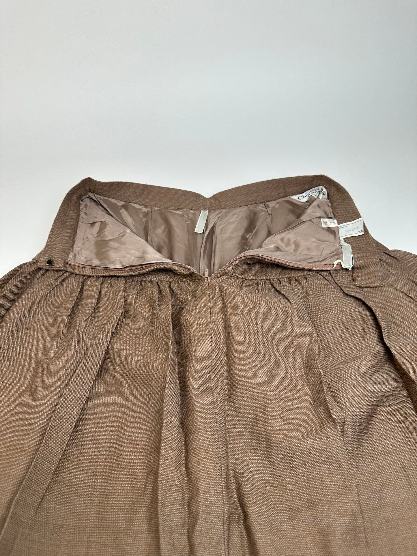 Vintage Dior Wool Skirt Brown M