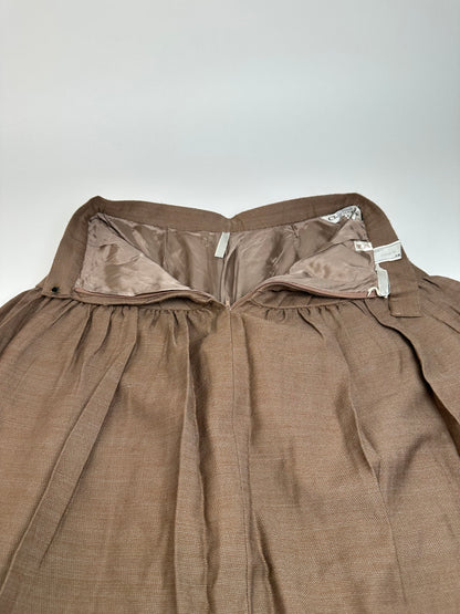 Vintage Dior Wool Skirt Brown M